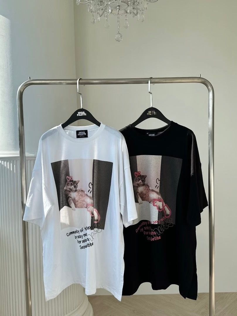 MS50815 Naughty kitten tshirt