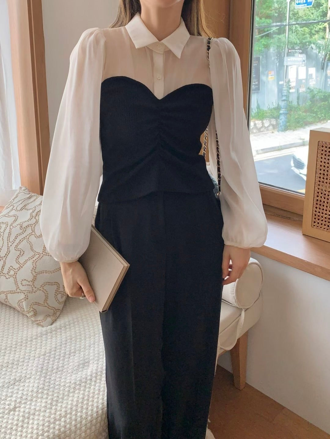 MS50828 Fancy mix bustier top