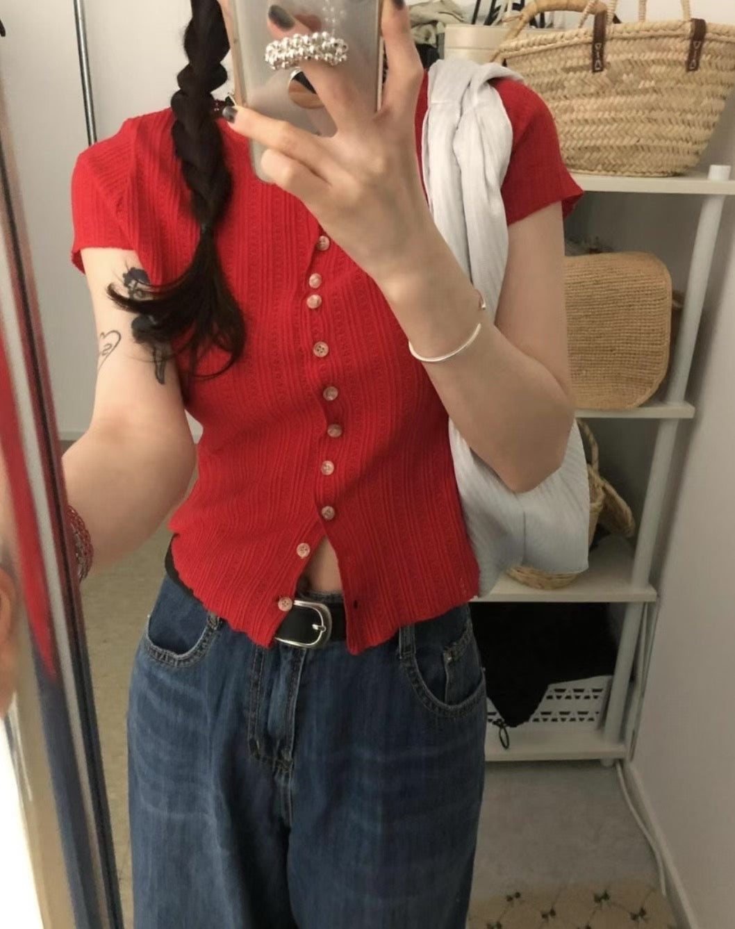 MS50824 Quinn short sleeve knit top