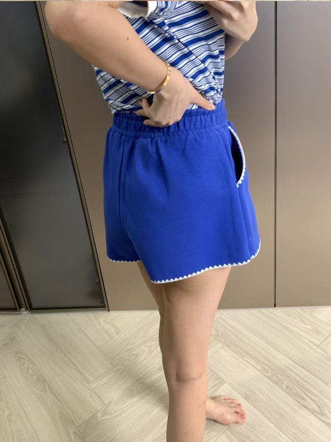 MS50822 Drawstring high waist shorts