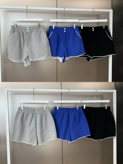 MS50822 Drawstring high waist shorts