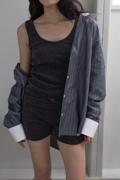 MS50833 Classic oversized stripes blouse
