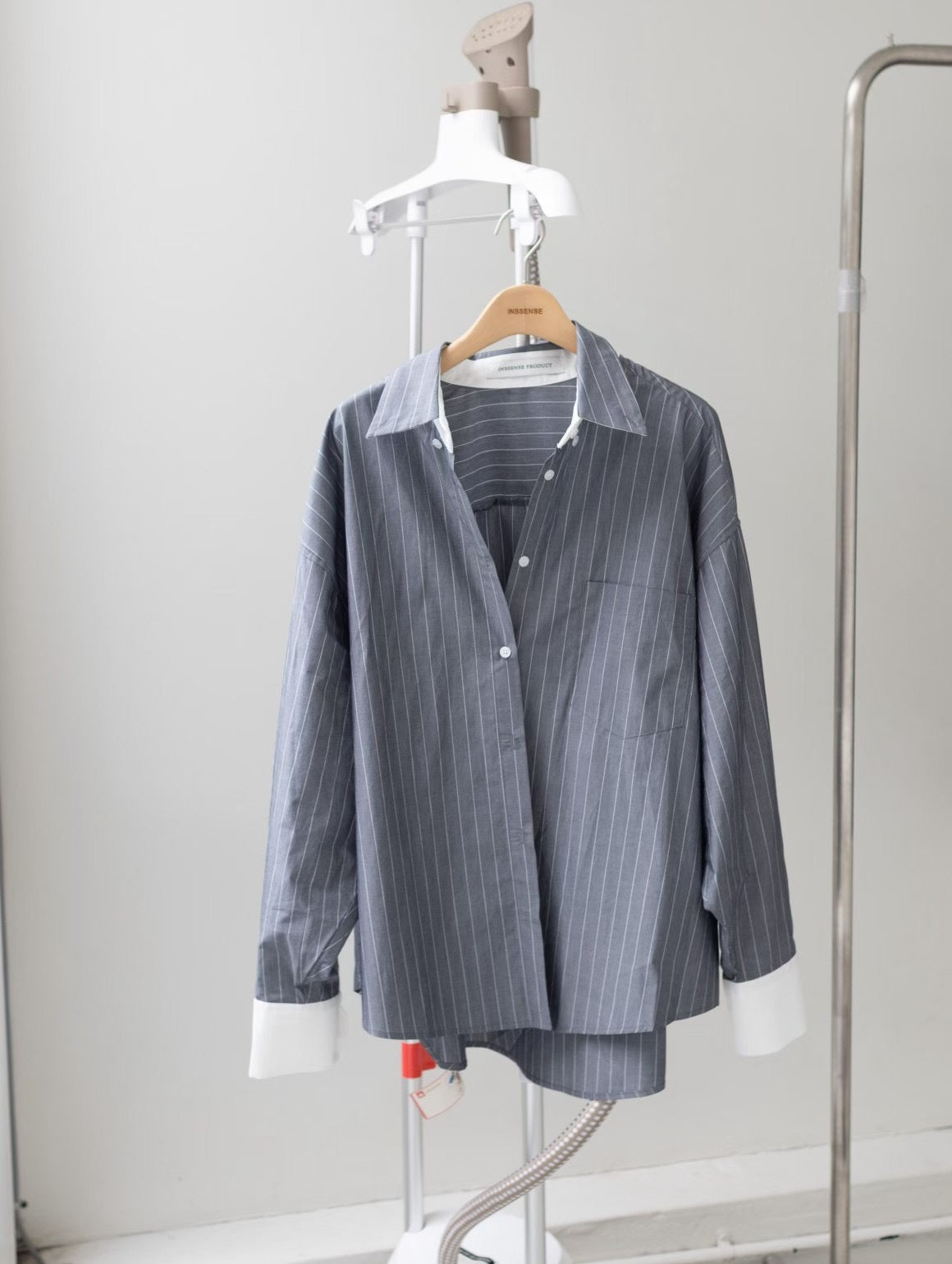 MS50833 Classic oversized stripes blouse