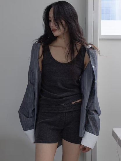 MS50833 Classic oversized stripes blouse