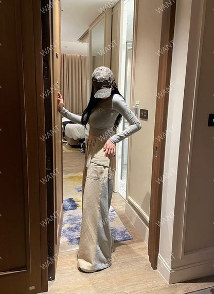 MS50845 Street style drawstring trousers