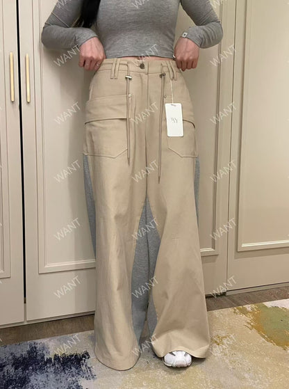 MS50845 Street style drawstring trousers
