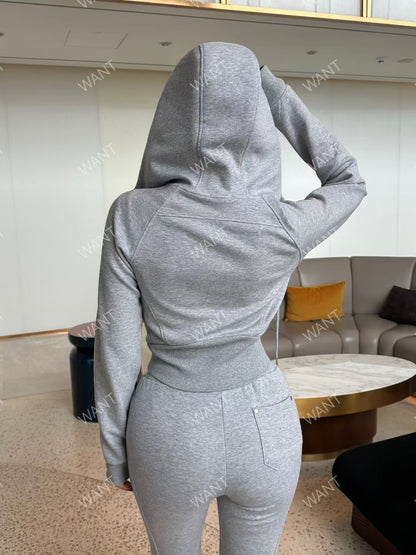 MS50851 Emilie crop hoodie