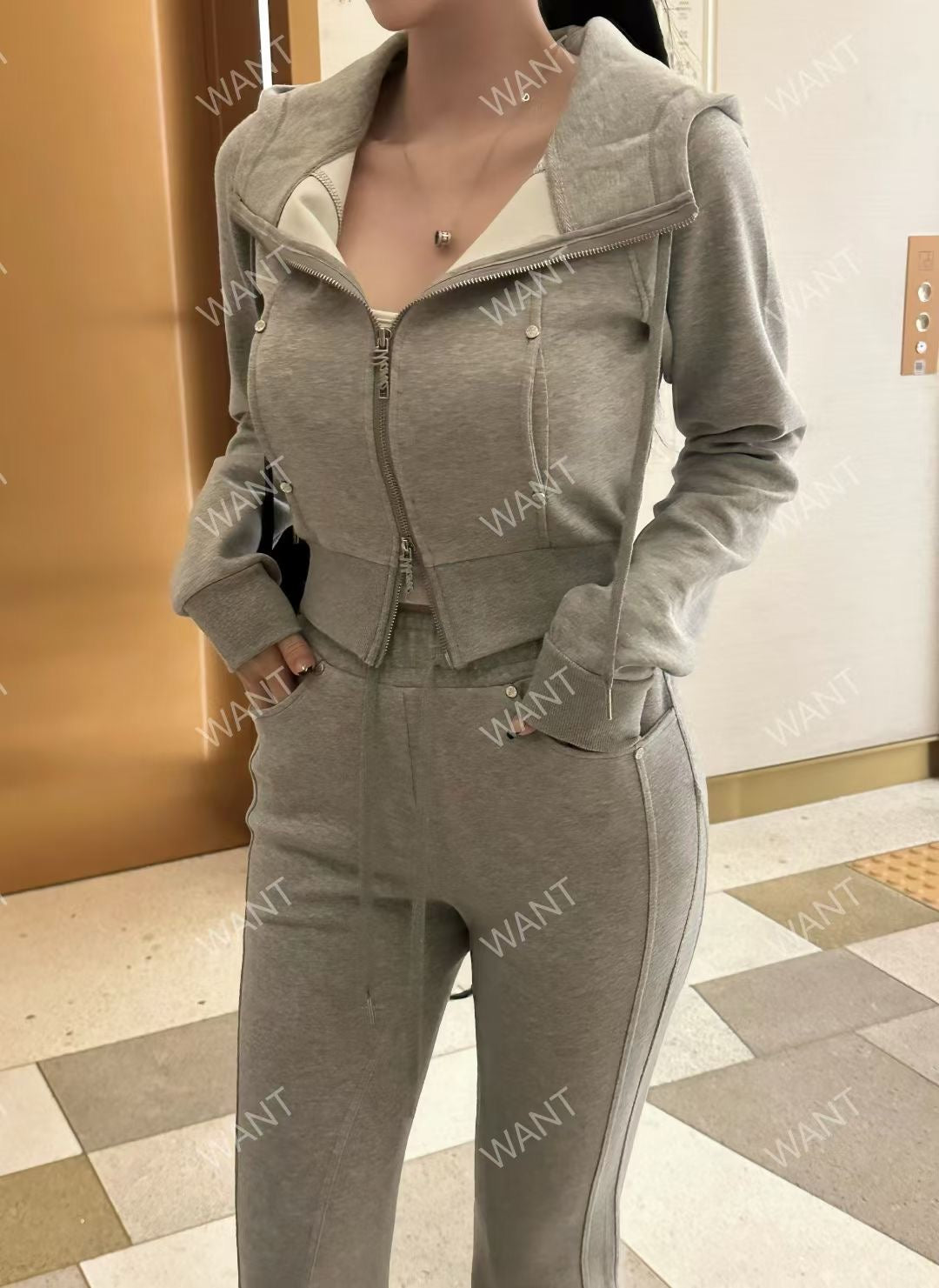MS50851 Emilie crop hoodie