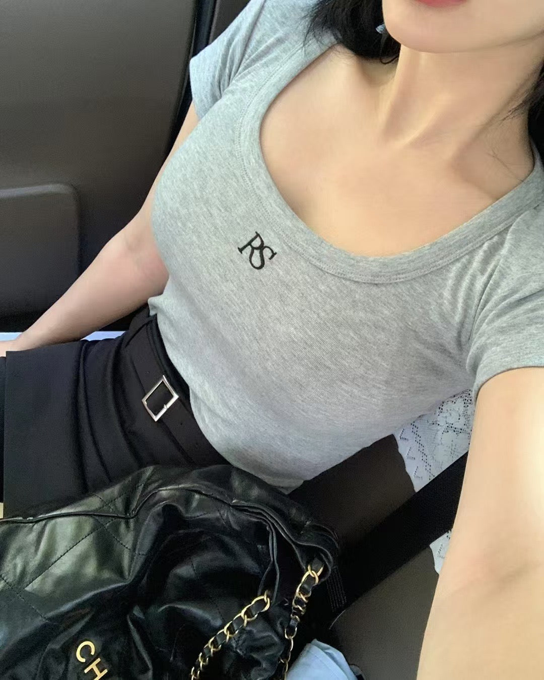 MS50853 Basic U neck top