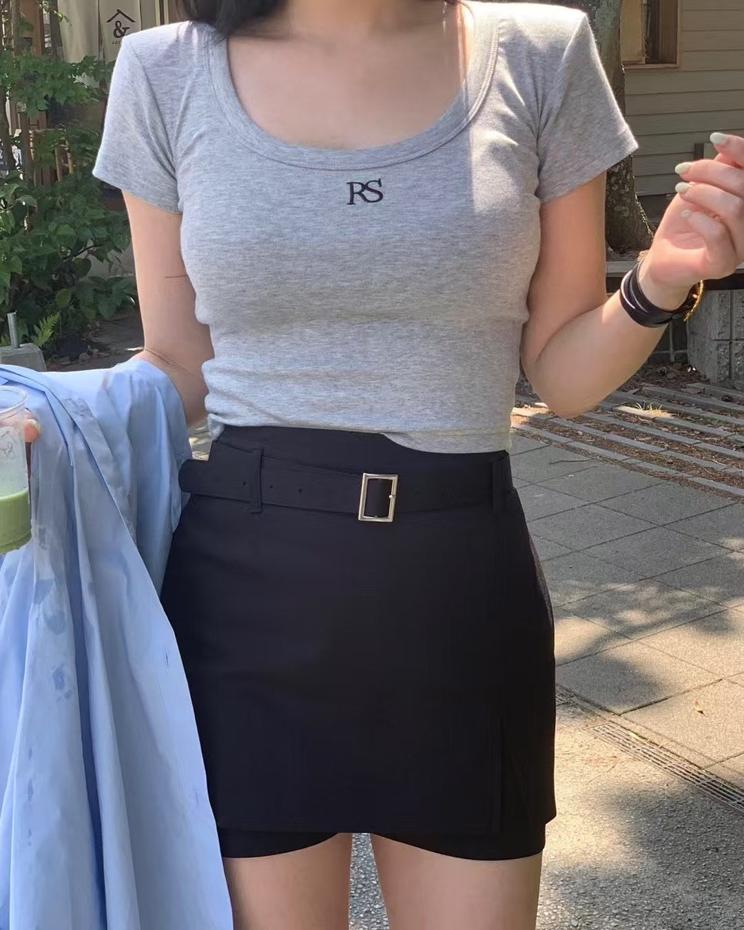 MS50853 Basic U neck top