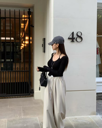 MS50856 Quinnie halter long sleeve