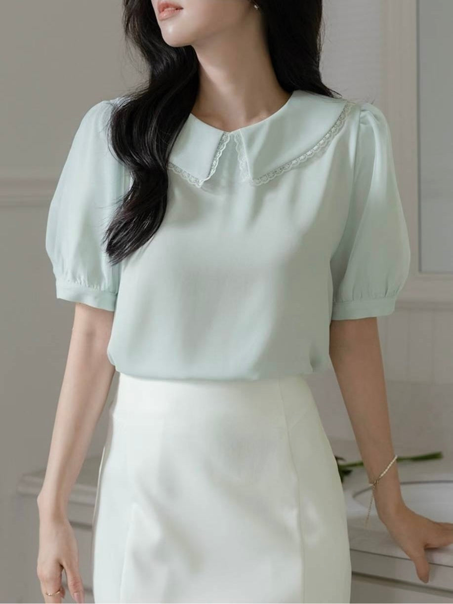 MS50862 Cloudy lace blouse