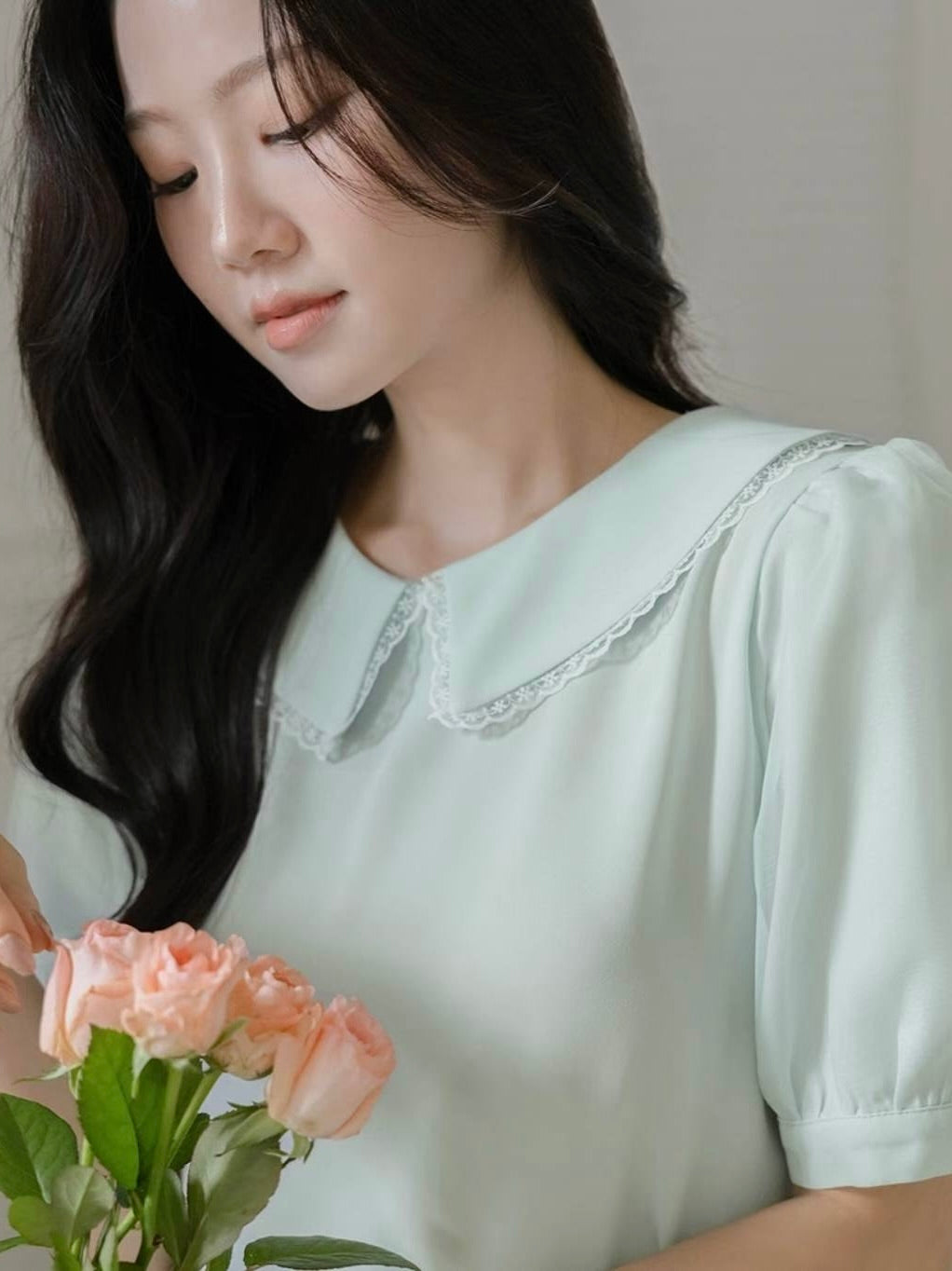 MS50862 Cloudy lace blouse