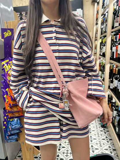 MS50863 Mix color stripes comfort set
