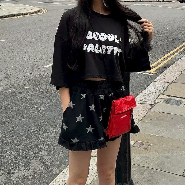 MS50868 Cute drawstring shorts
