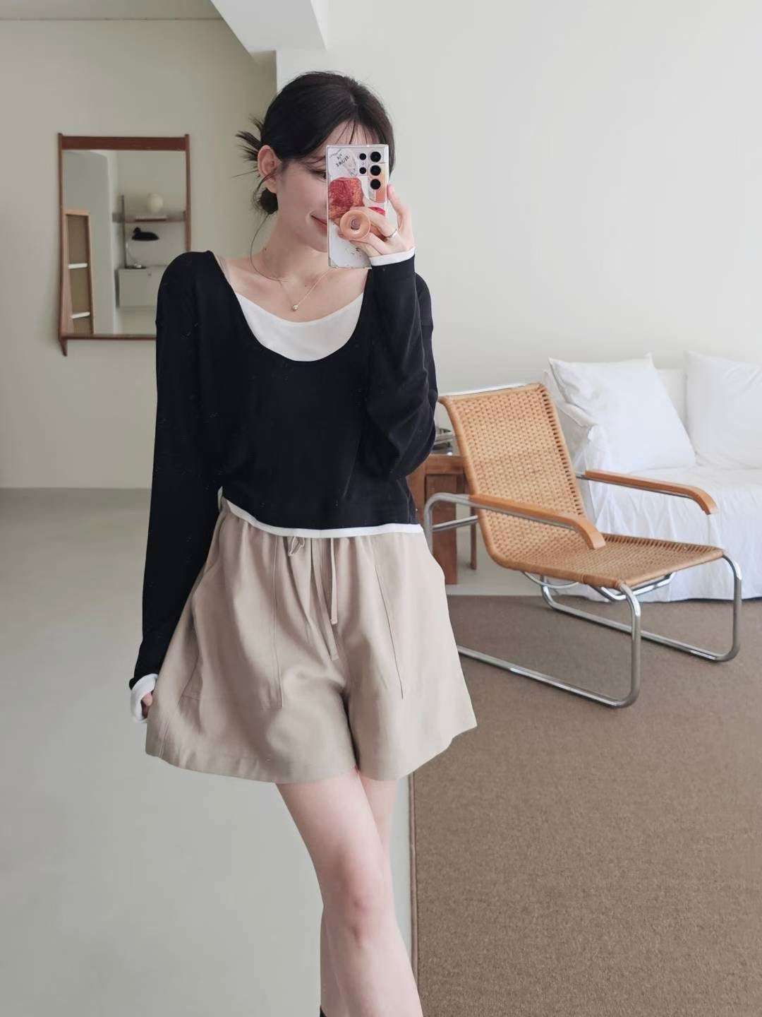 MS50902 Autumn pockets shorts