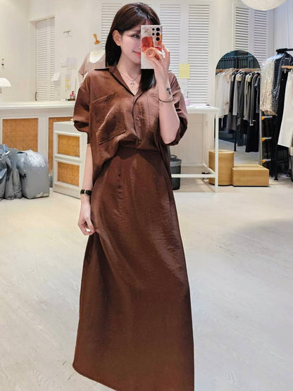 MS50904 Luxe satin blouse