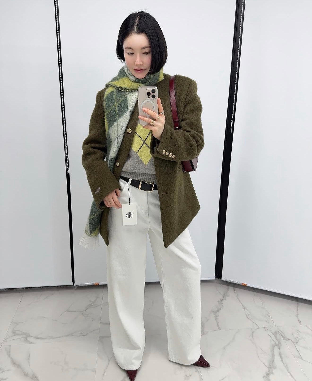 Luxe ivory denim jeans