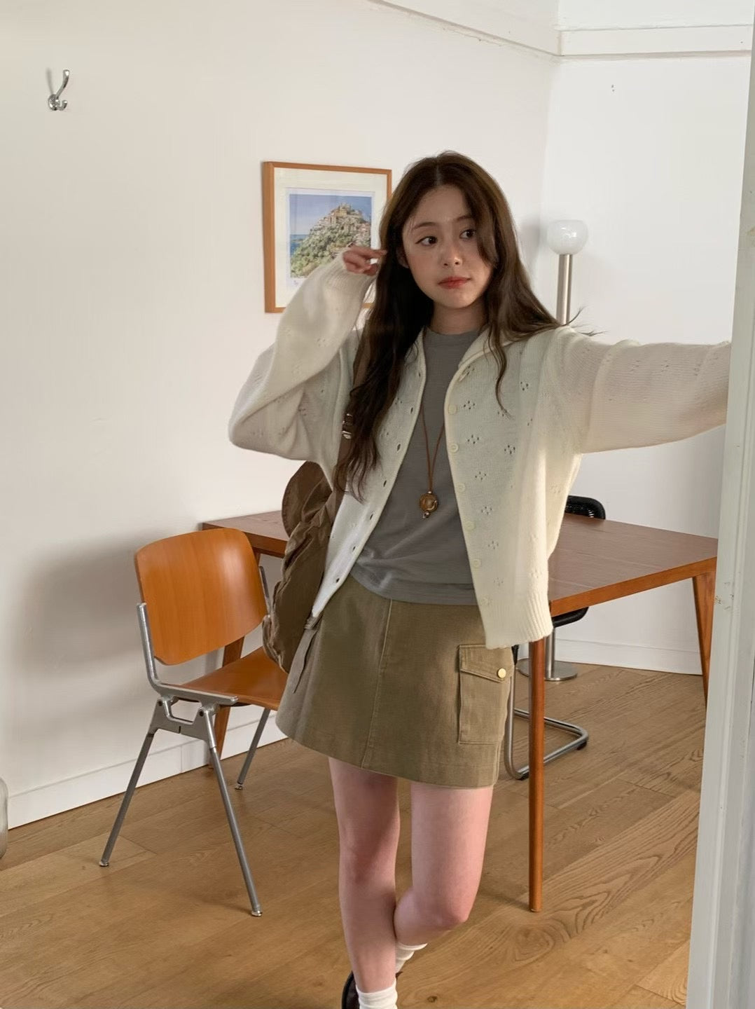 MS50916 Jennie floral hoodie outer