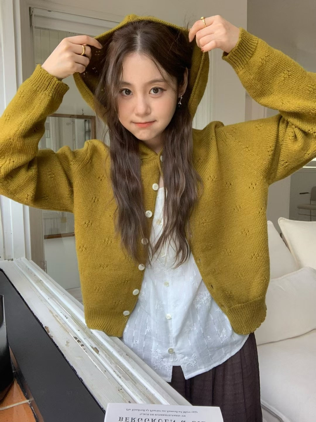 MS50916 Jennie floral hoodie outer