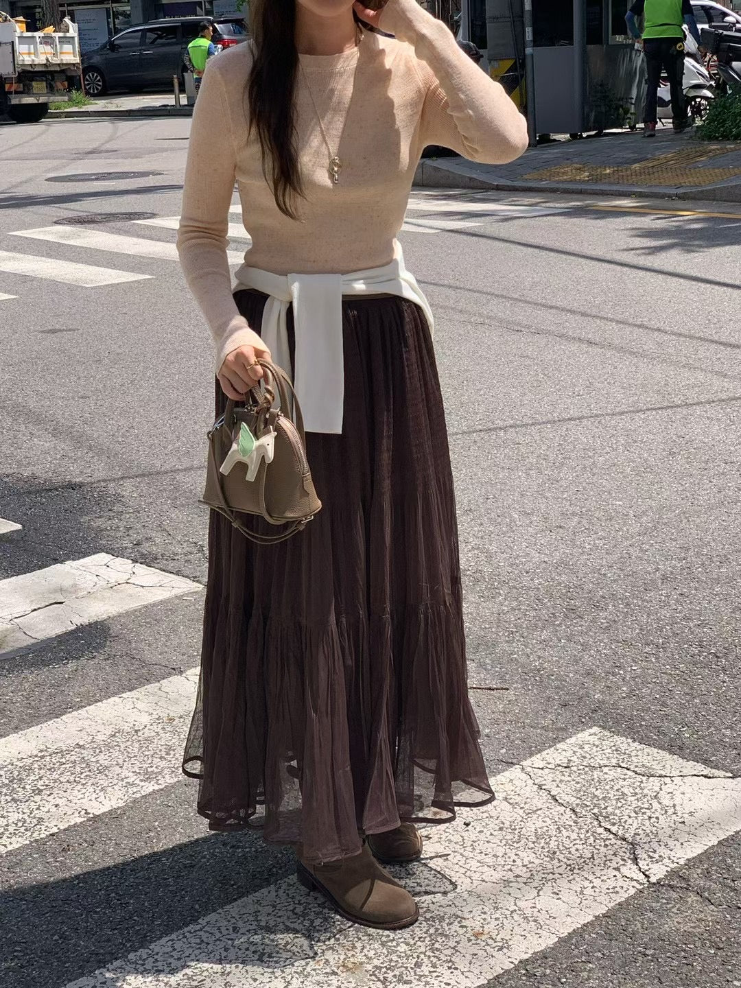 MS50913 Gladys chiffon maxi skirt