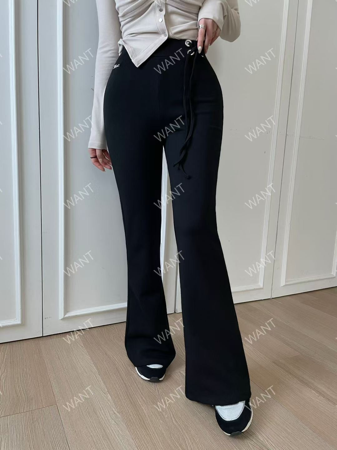 MS50924 High waist boots cut pants