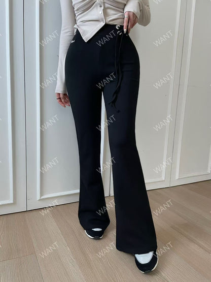 MS50924 High waist boots cut pants