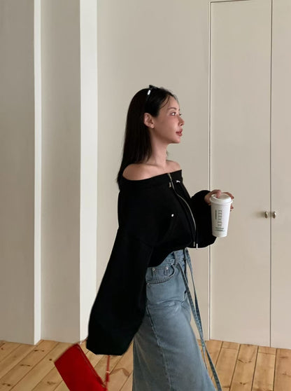 MS50931 Vintage off shoulder top