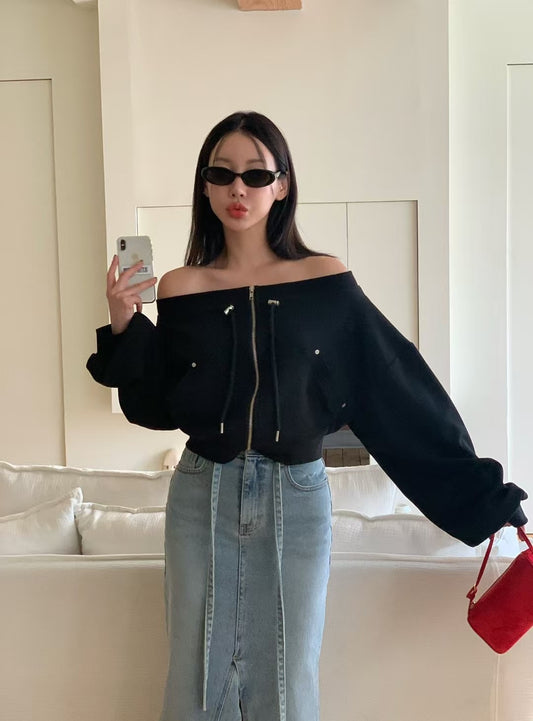 MS50931 Vintage off shoulder top