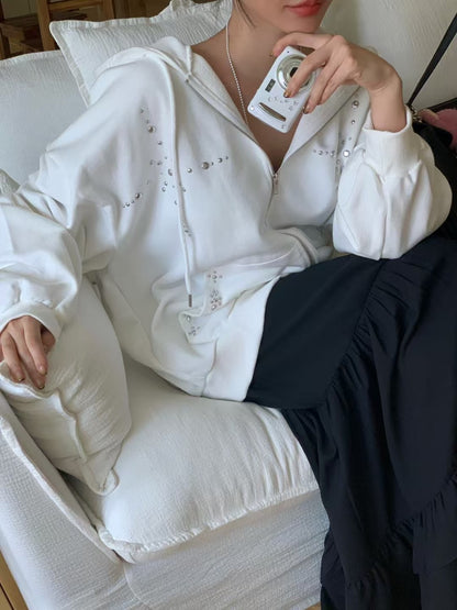 MS50930 Chrome boyfriend hoodie outer