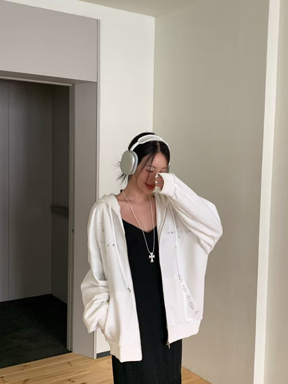 MS50930 Chrome boyfriend hoodie outer