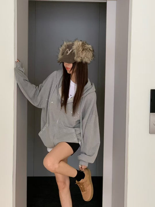 MS50930 Chrome boyfriend hoodie outer