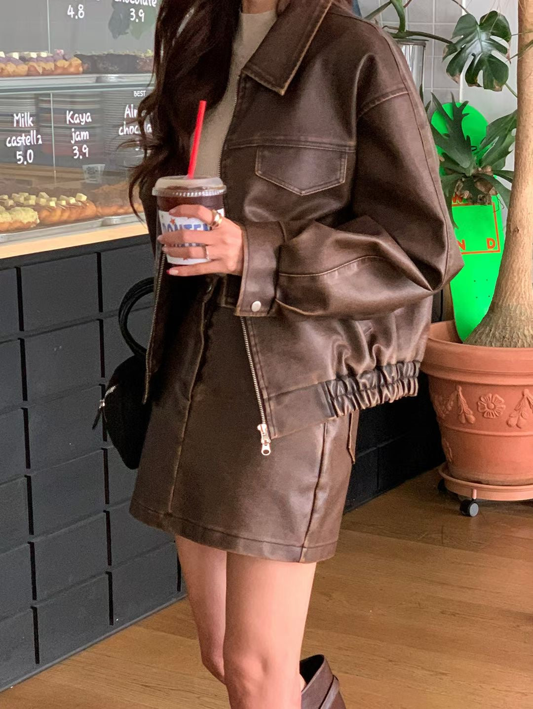 MS50940 Quinn leather skirt