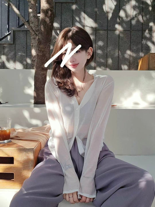 MS50943 Airy light weight cardigan