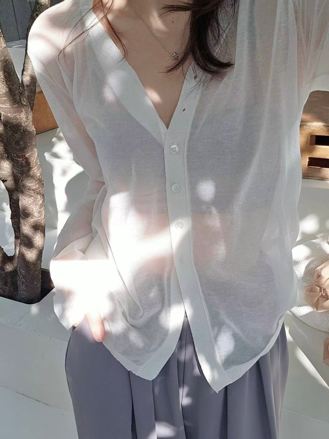 MS50943 Airy light weight cardigan