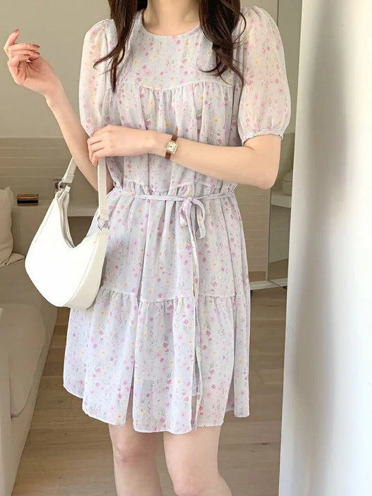 Floral chiffon dress
