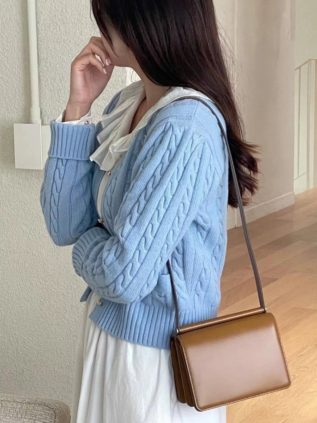 Twist knit cardigan