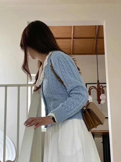 Twist knit cardigan