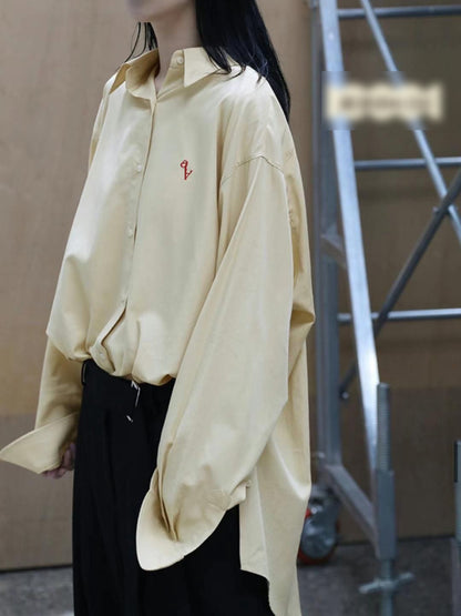 Designer logo loose blouse
