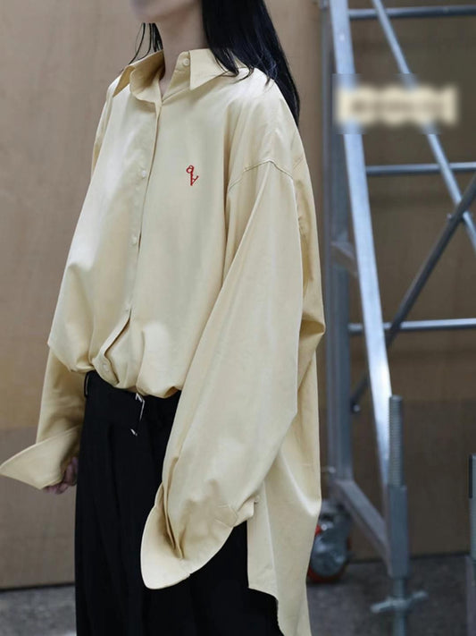Designer logo loose blouse