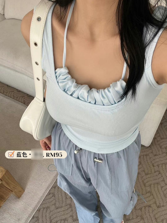 Baby blue singlet top