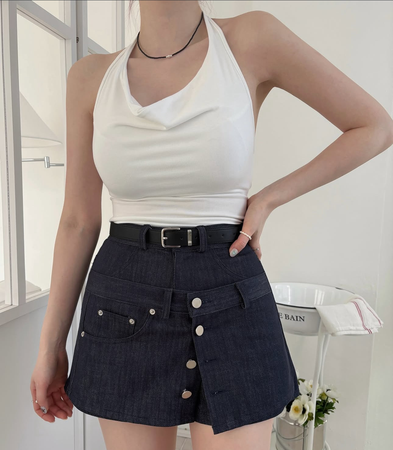 Elize cool skort with belt