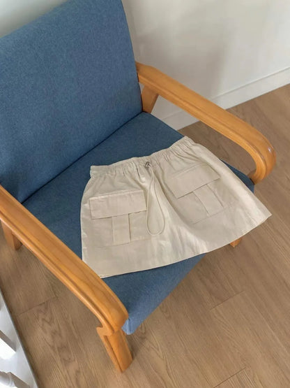 Cream nylon skirt