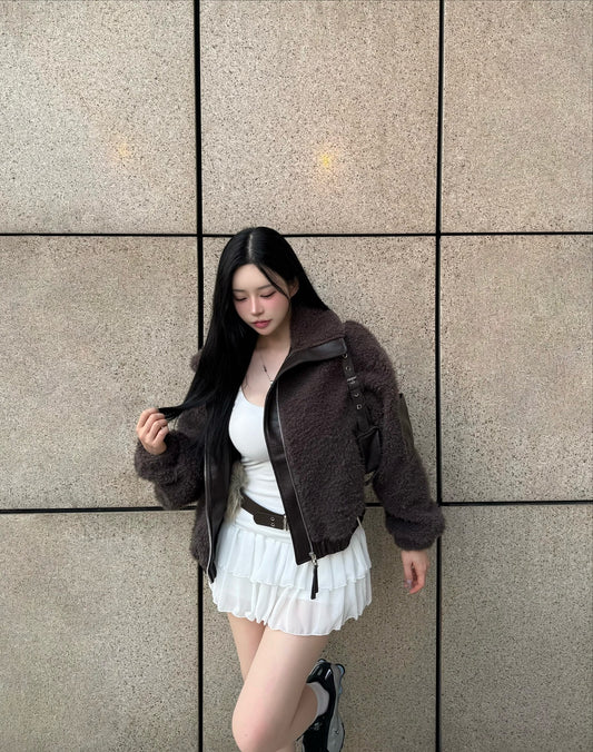 MS51057 Wool leather jacket
