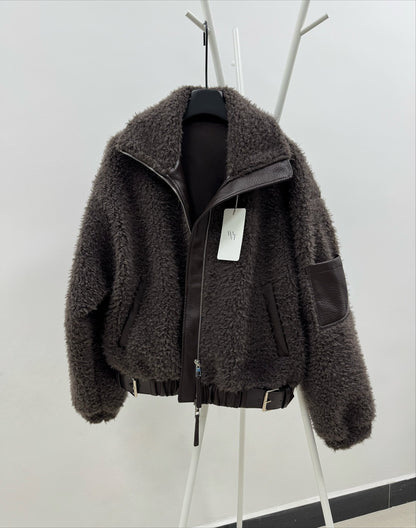 MS51057 Wool leather jacket