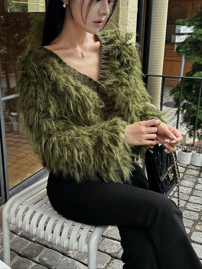 MS51122 Caren fur cardigan