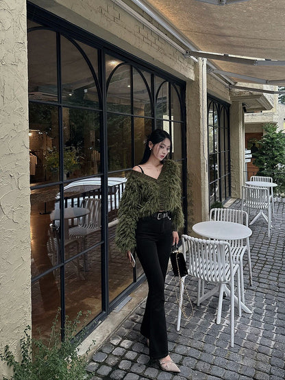 MS51122 Caren fur cardigan