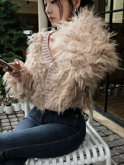 MS51122 Caren fur cardigan