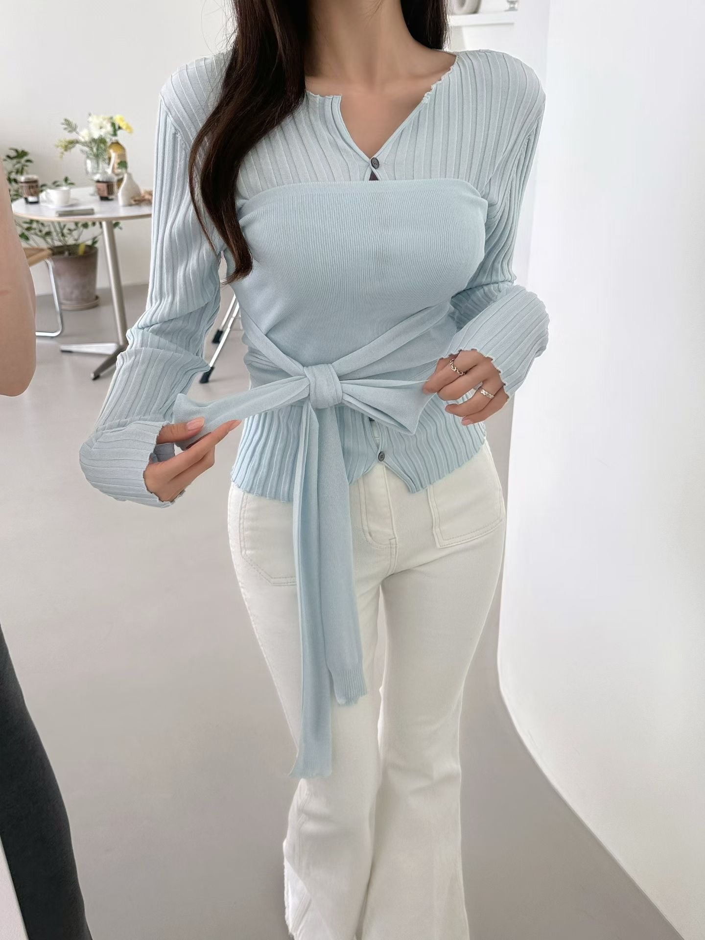 MS60319 Ribbon knit wrap set