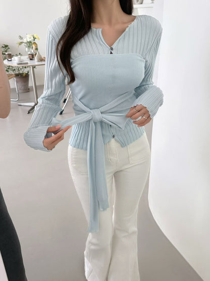 MS60319 Ribbon knit wrap set